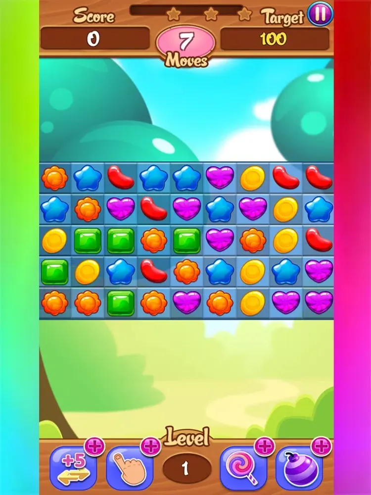 Jelly Match 3 Deluxe iPad  Screenshots