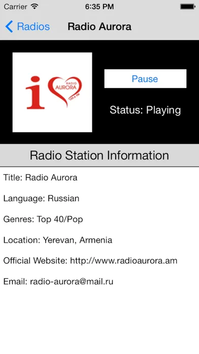 Скриншоты Armenia Radio Live Player (Armenian)
