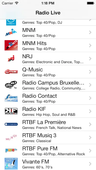Capturas de pantalla de Belgium Radio Live Player: België/Belgique/Belgien