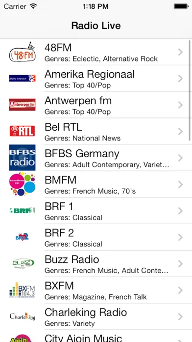 Capturas de pantalla de Belgium Radio Live Player: België/Belgique/Belgien
