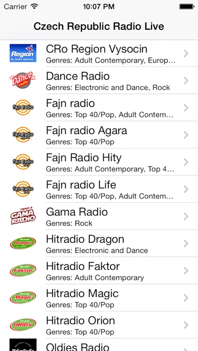 Czech Republic Radio Player (Česká republika rádio, čeština, Česko, Český)应用截图