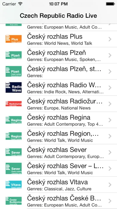 Czech Republic Radio Player (Česká republika rádio, čeština, Česko, Český)应用截图