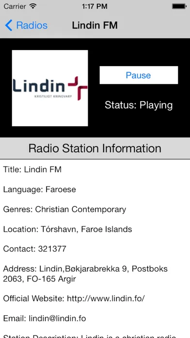 Скриншоты Faroe Islands Radio Live