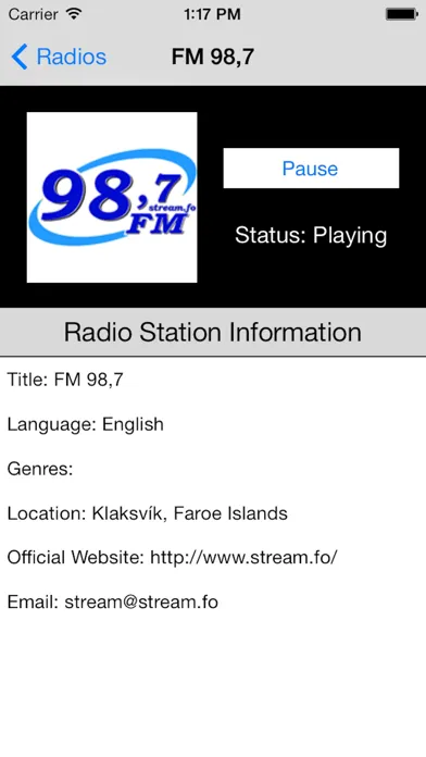 Скриншоты Faroe Islands Radio Live
