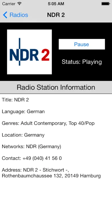 Ảnh chụp màn hình của Germany Radio Live (Deutschland - Deutsch / German Radio)