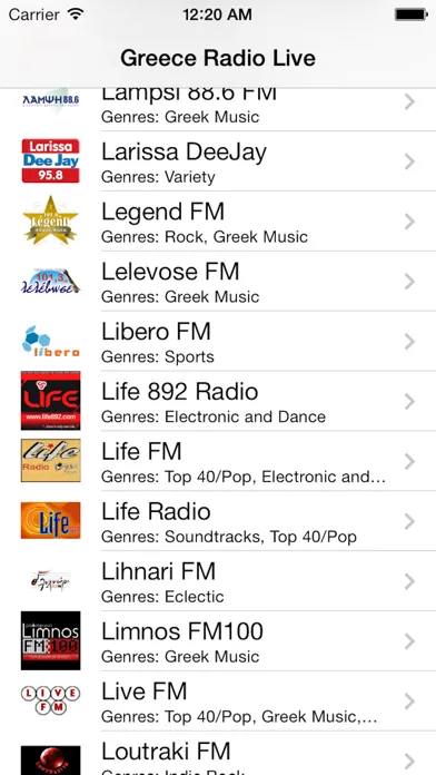 Greece Radio Live (Ελλάδα ραδιόφωνο, Ελλάς, Greek, ελληνικά)应用截图
