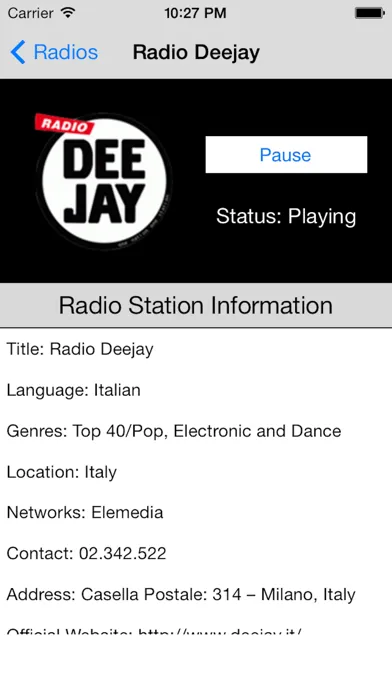 Italy Radio Live Player (Italian/Italia/italiana) Screenshots