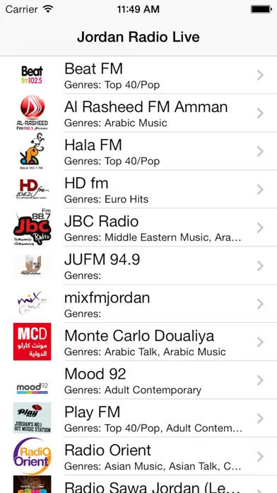 ภาพหน้าจอของ Jordan Radio Live Player (Amman / الأردن راديو)