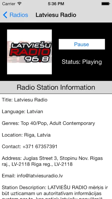 صور Latvia Radio Live Player (Latvian / Latvija / latviešu valoda)