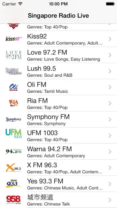Zrzuty ekranu Singapore Radio Live Player (新加坡电台 / 電台)