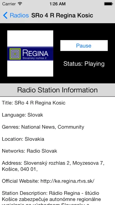 Slovakia Radio Live Player (Slovak / Slovensko)应用截图