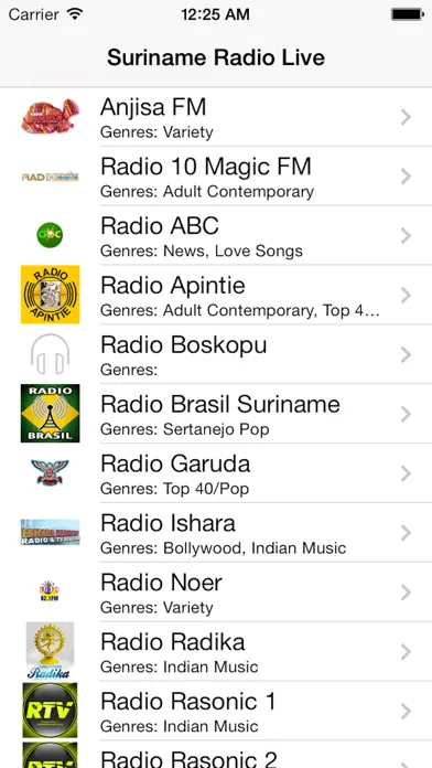 Suriname Radio Live Player (Paramaribo / Dutch) Screenshots