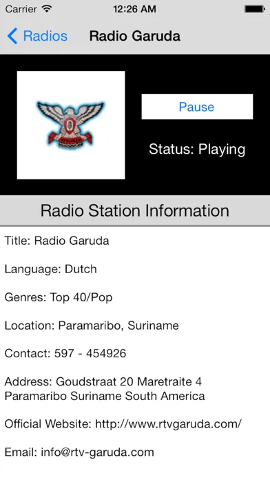 Suriname Radio Live Player (Paramaribo / Dutch) Screenshots