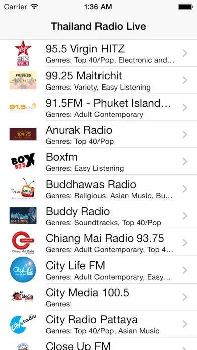 Thailand Radio Live Player (Thai / ประเทศไทย / ภาษาไทย วิทยุ) スクリーンショット