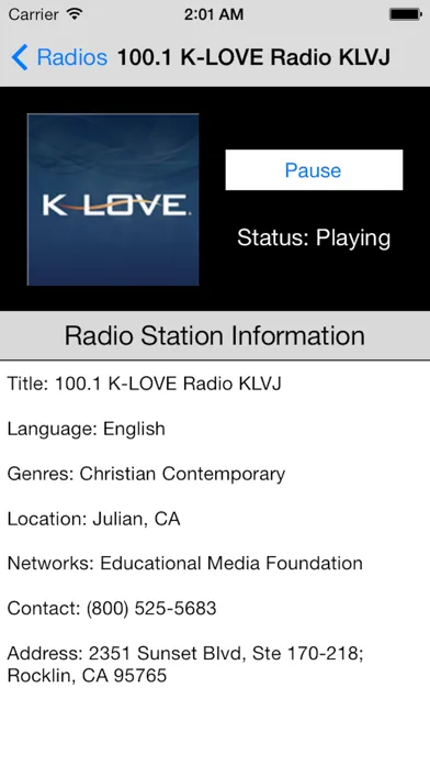 Zrzuty ekranu US Radio Live (United States of America USA)