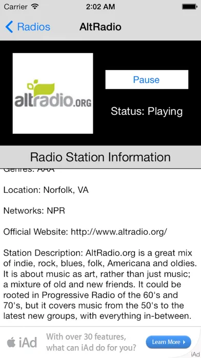 Zrzuty ekranu US Radio Live (United States of America USA)