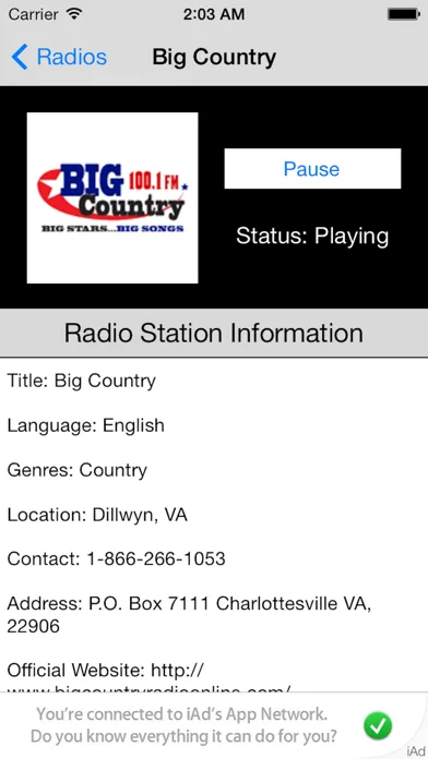 Zrzuty ekranu US Radio Live (United States of America USA)