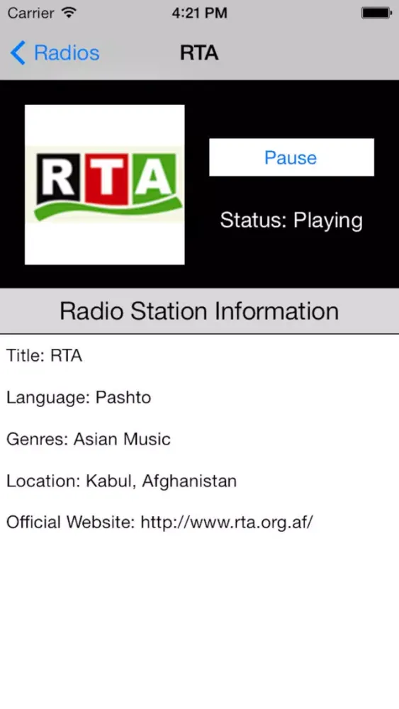 Afghanistan Radio Live Player (Afghan / Persian / Dari / Pashto / فارسی رادیو / افغانستان) スクリーンショット