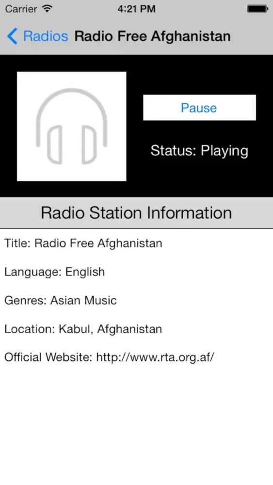 Afghanistan Radio Live Player (Afghan / Persian / Dari / Pashto / فارسی رادیو / افغانستان) スクリーンショット
