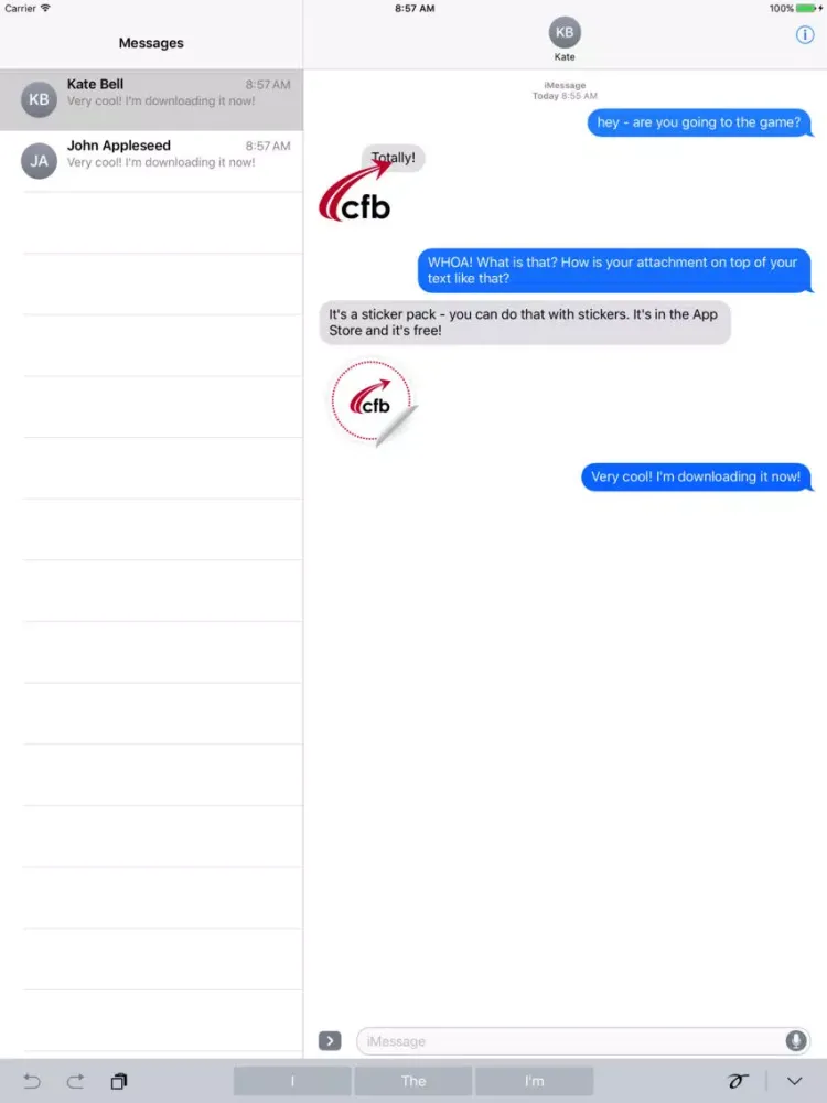 Capturas de tela do CFB Stickers for Messages iPad 