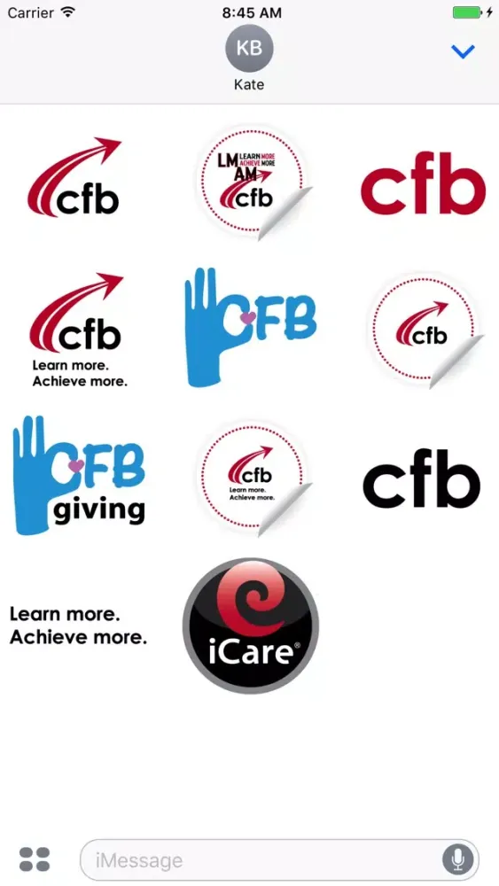 Capturas de tela do CFB Stickers for Messages
