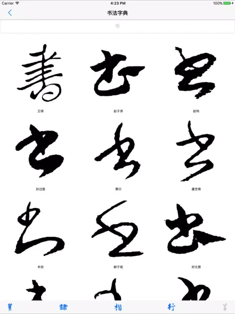 Ảnh chụp màn hình của 钢笔字帖 iPad 