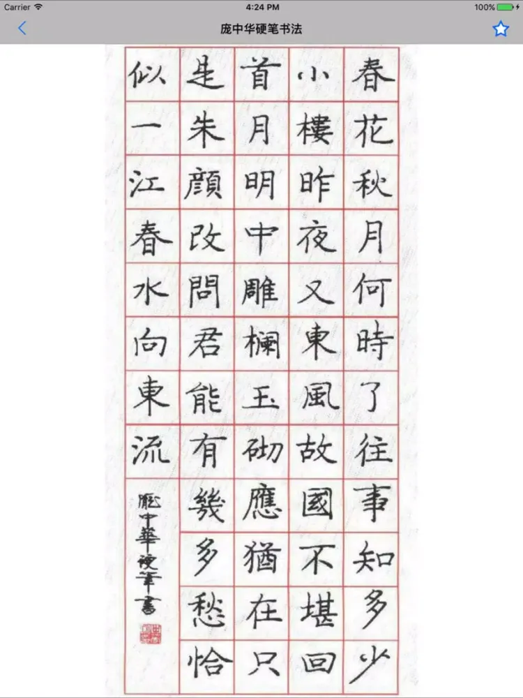 Ảnh chụp màn hình của 钢笔字帖 iPad 