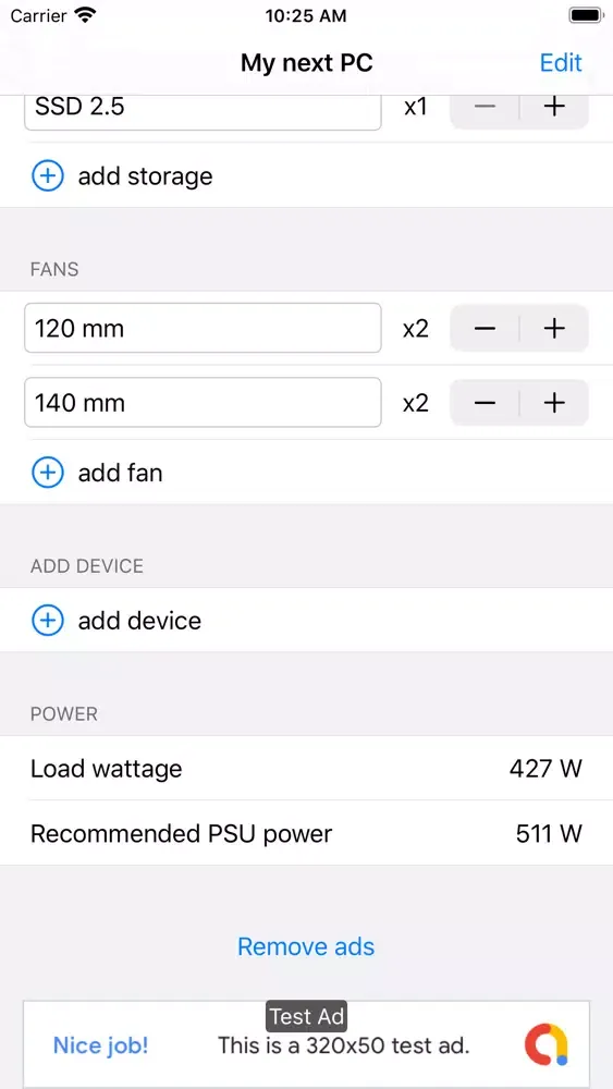 Power Supply Calculator سکرین شاٹس