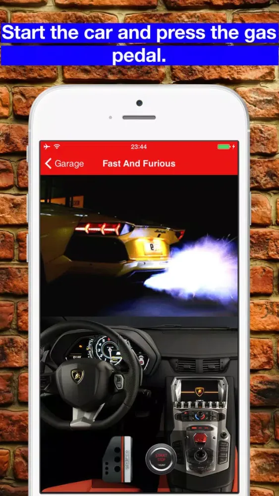 Garage: simulator exhaust sounds sports car. Screenshots