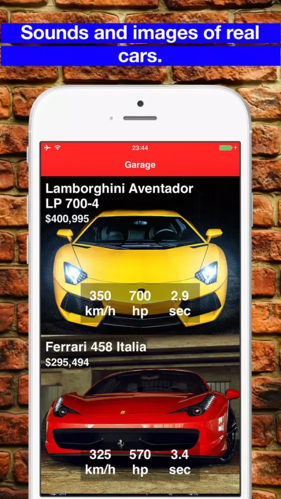 Garage: simulator exhaust sounds sports car. Screenshots