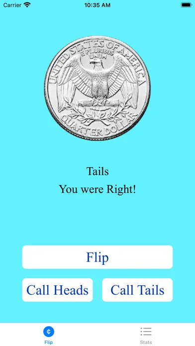 Coin Flip with Stats স্ক্রিনশট