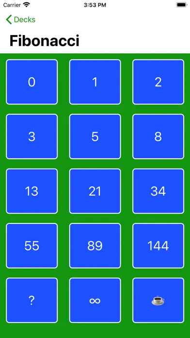 ภาพหน้าจอของ Scrum Poker Deluxe