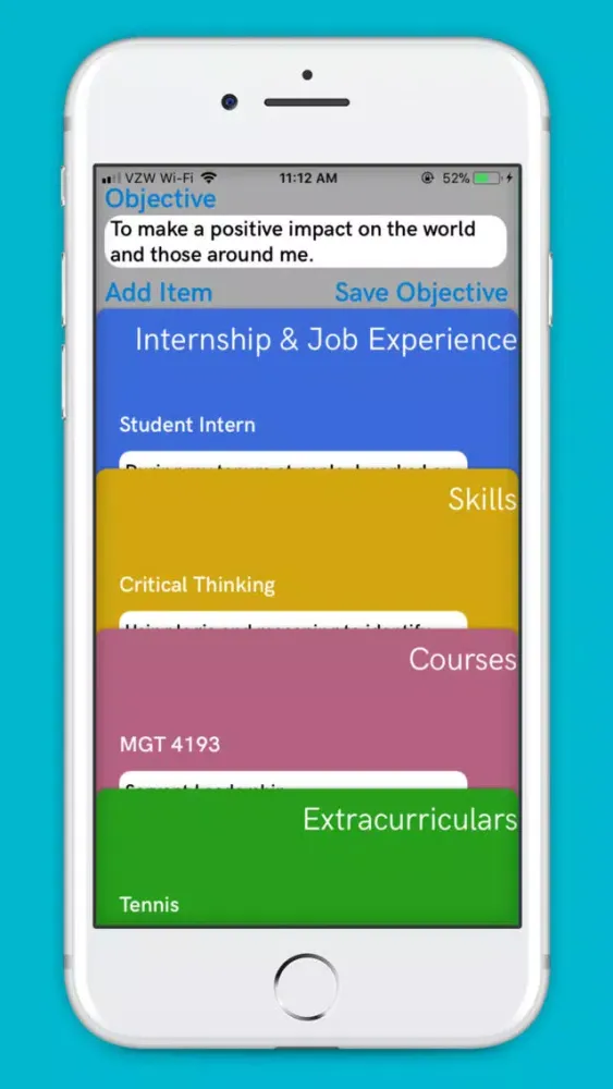 Resume Writer(Excel)應用截圖
