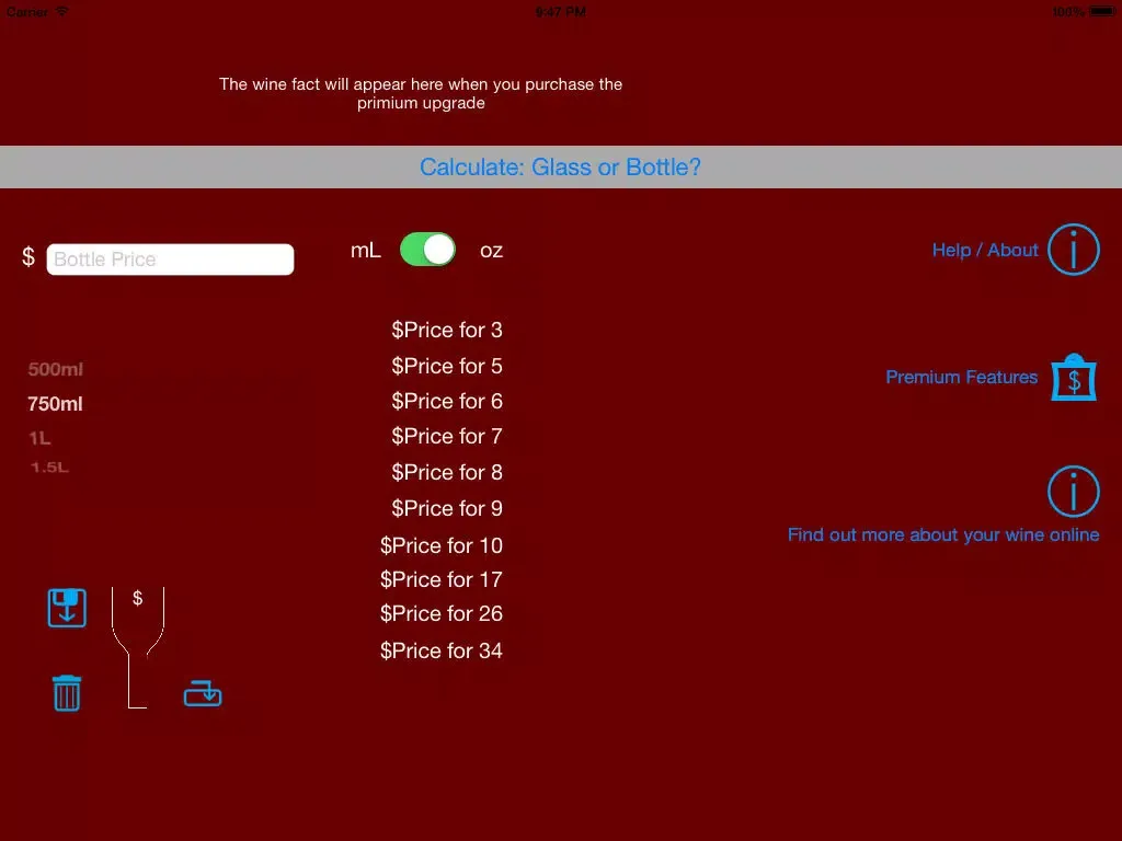 Glass or Bottle iPad  Screenshots