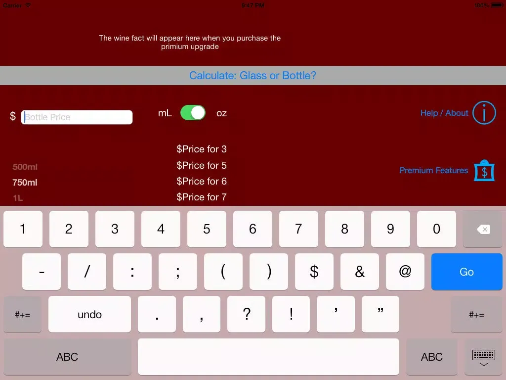 Glass or Bottle iPad  Screenshots