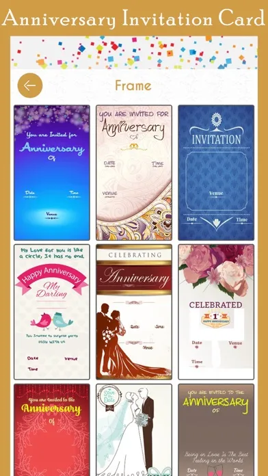 Capturas de tela do Anniversary Invitation Card HD