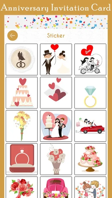 Capturas de tela do Anniversary Invitation Card HD