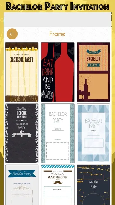 Bachelor Party Invitation Card 스크린샷
