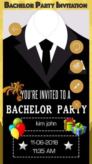 Bachelor Party Invitation Card 스크린샷