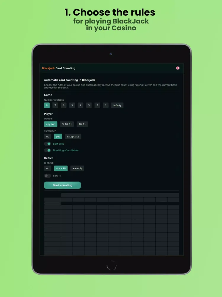 Blackjack Card Counting Screenshots