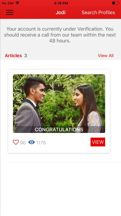 Ảnh chụp màn hình của Jodie- Christian Matrimony App