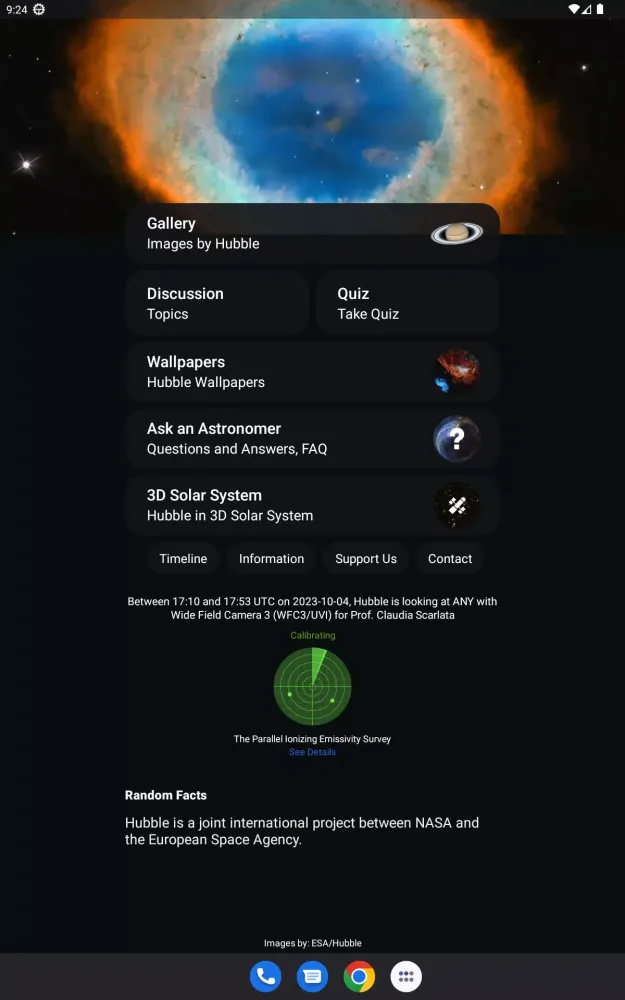 Hubble Space Telescope Tracker Screenshots