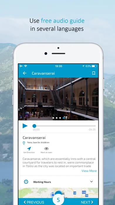 Zrzuty ekranu Guide-U: Georgian Travel App