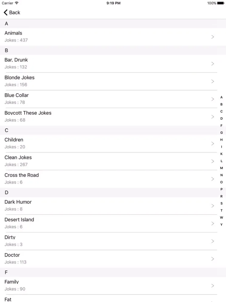 ภาพหน้าจอของ Jokes Unlimited ( Offline ) iPad 
