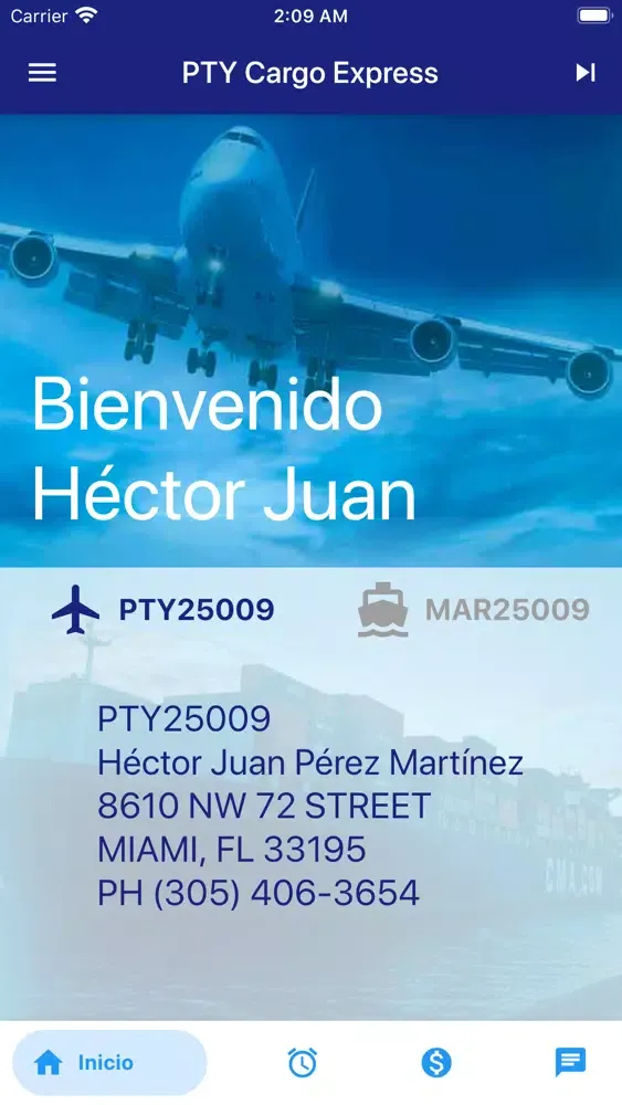Скриншоты PTY Cargo Express App