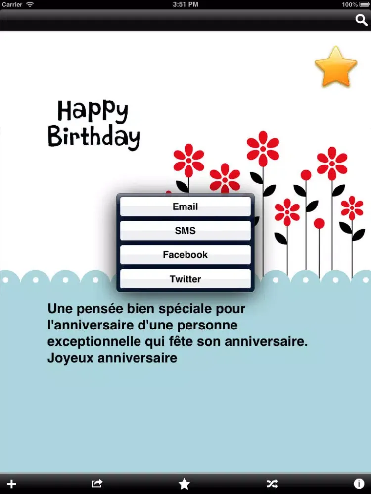ภาพหน้าจอของ Messages et souhaits d’anniversaire iPad 