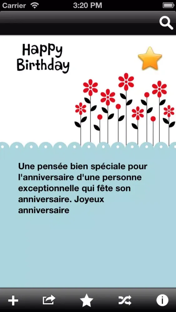 ภาพหน้าจอของ Messages et souhaits d’anniversaire