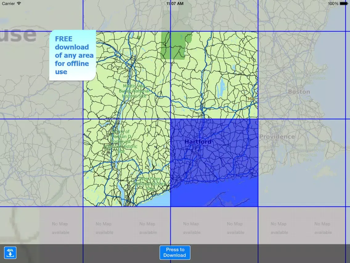 Aqua Map Connecticut Lakes HD iPad  Screenshots