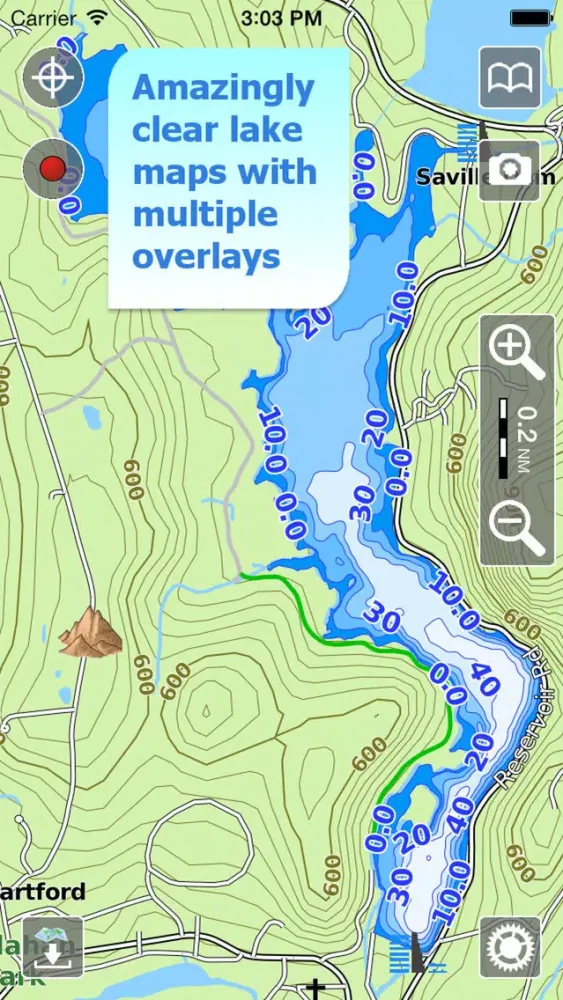 Aqua Map Connecticut Lakes HD Screenshots