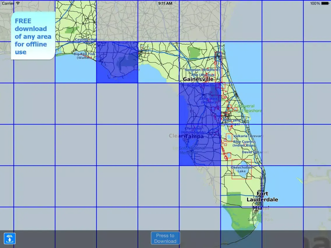 Aqua Map Florida Lakes GPS HD iPad  Screenshots